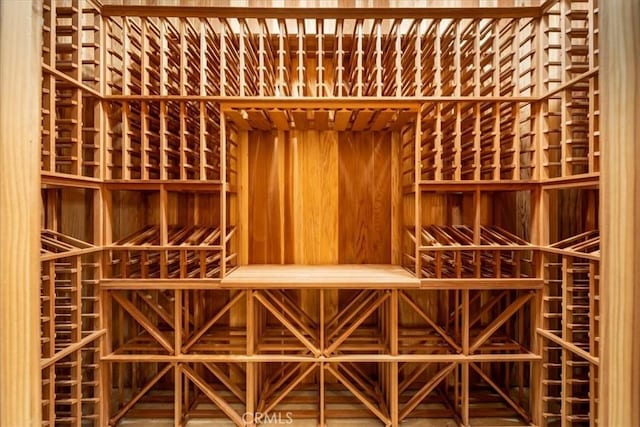 view of wine cellar