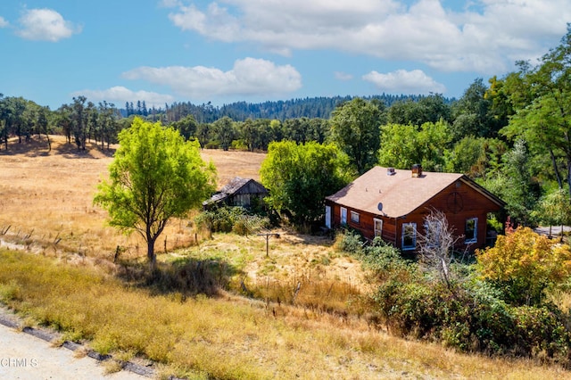 exterior space with a rural view