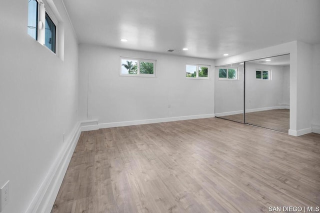 interior space with light wood-type flooring