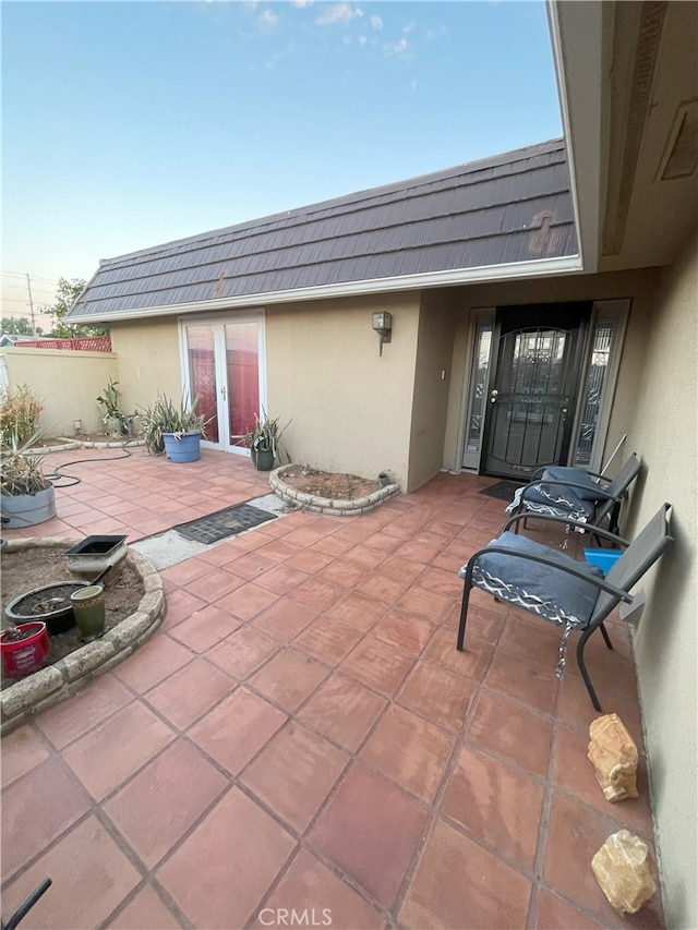 view of patio / terrace with french doors