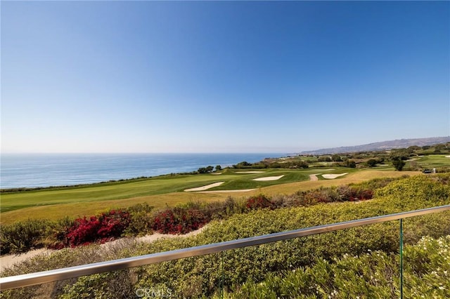 view of property's community with a water view