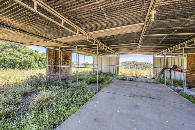 view of patio / terrace with an outdoor structure