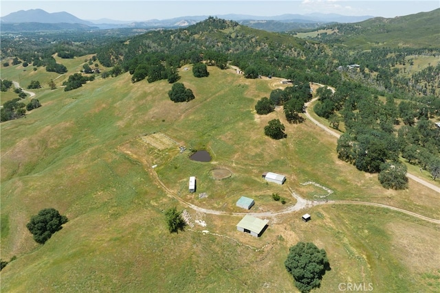 bird's eye view featuring a mountain view