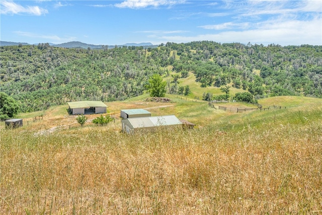 bird's eye view with a rural view