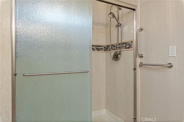 bathroom featuring walk in shower