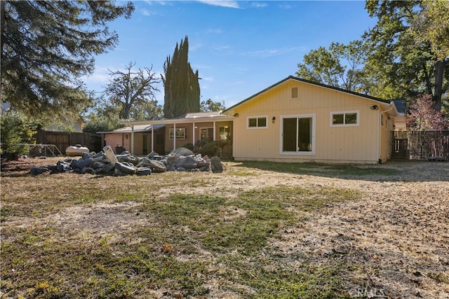 view of rear view of property