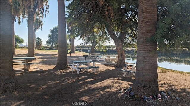 view of community featuring a water view