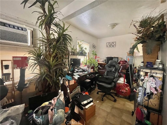 home office featuring a wall mounted air conditioner