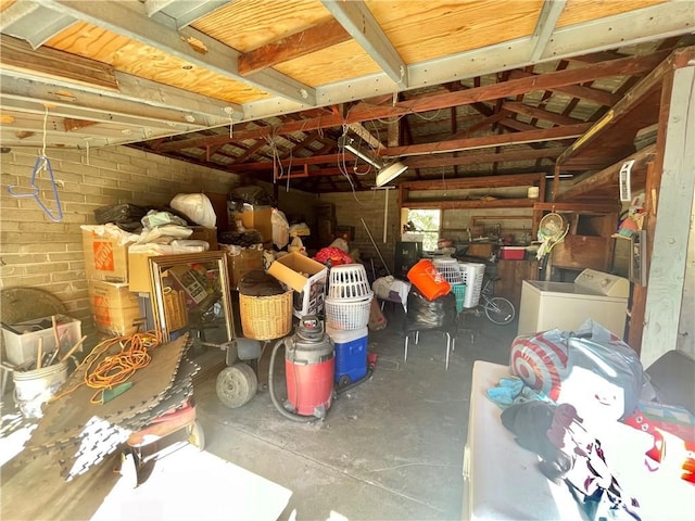 storage room featuring washer / dryer