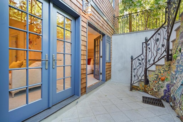 doorway with french doors