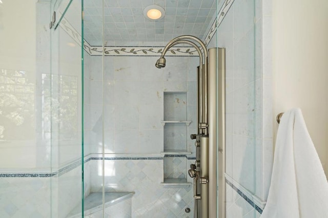 bathroom with an enclosed shower