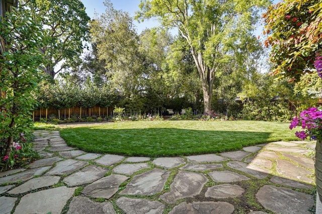 view of yard with a patio