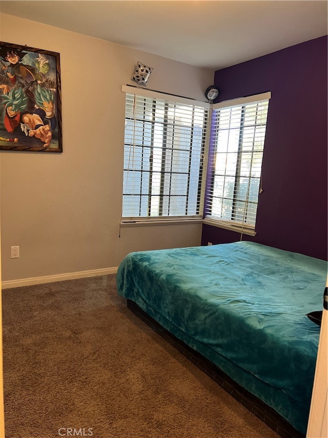 view of carpeted bedroom