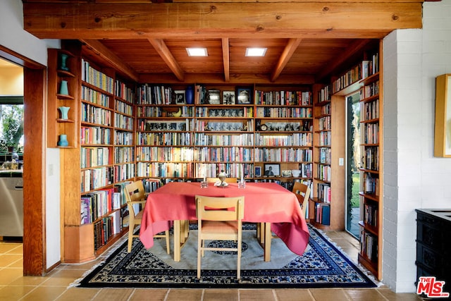 interior space featuring wood ceiling and a wealth of natural light