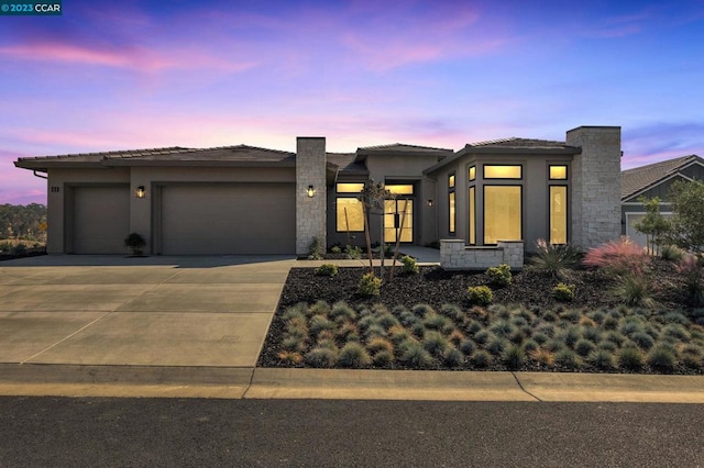 view of front of home featuring a garage