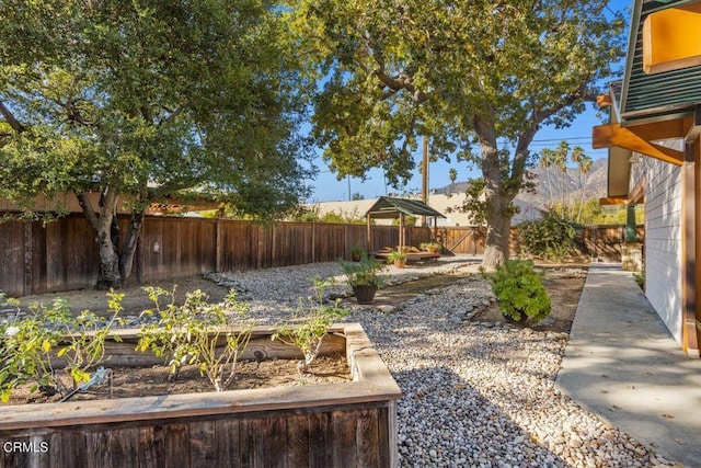 view of yard featuring a gazebo