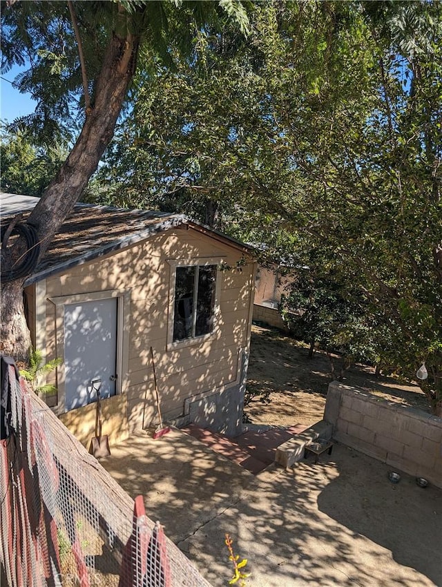 view of home's exterior with a patio