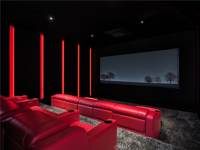 view of carpeted cinema