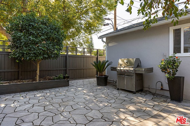 view of patio / terrace featuring grilling area