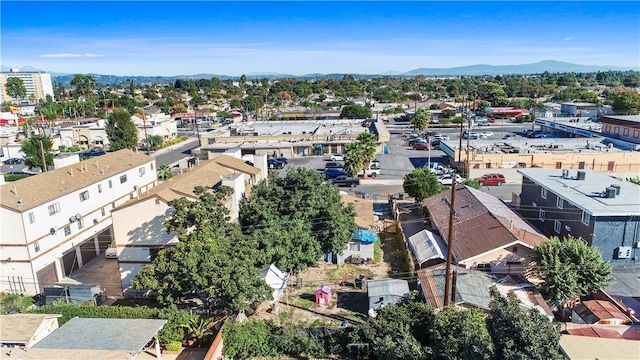 bird's eye view featuring a mountain view