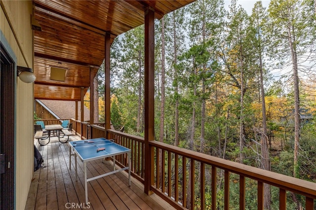 view of wooden terrace