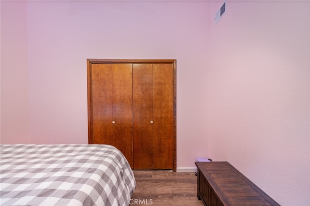 bedroom featuring light hardwood / wood-style flooring