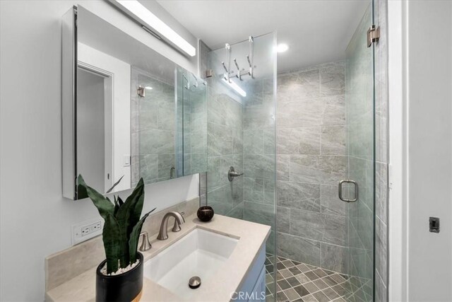1000 The Strand, Manhattan Beach, CA 90266 - bathroom featuring a stall shower and vanity