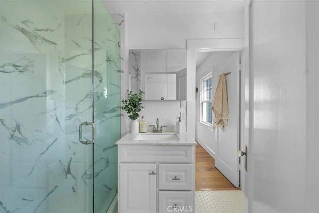 1000 The Strand, Manhattan Beach, CA 90266 - full bath featuring vanity and a marble finish shower