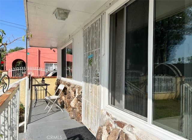 balcony with a porch