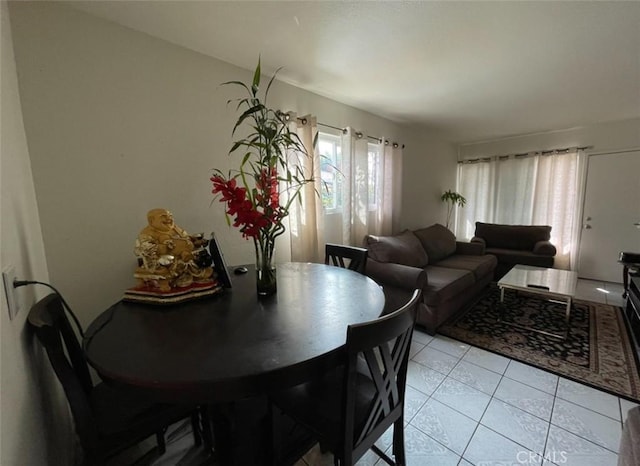 view of tiled dining space