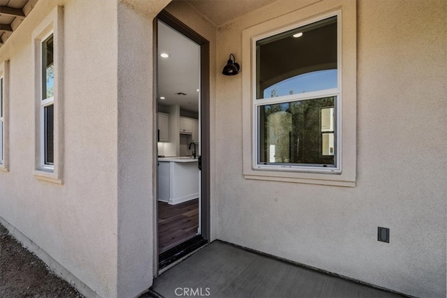 view of doorway to property