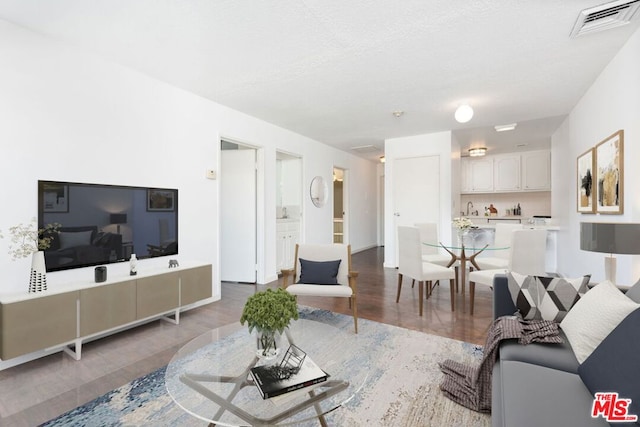 living room featuring light hardwood / wood-style floors