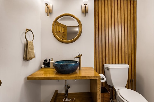 bathroom with sink and toilet