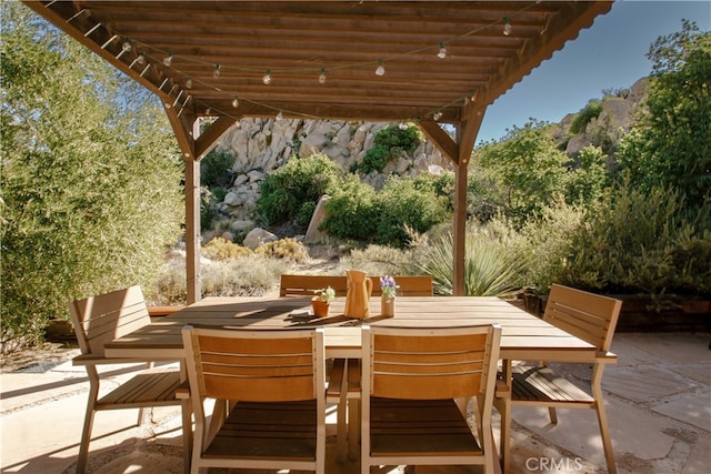 view of patio / terrace with a pergola