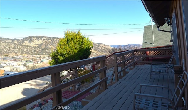 balcony with a mountain view