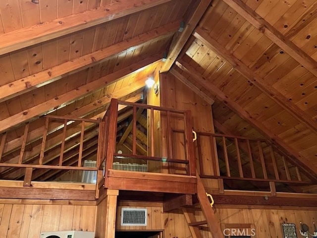 view of unfinished attic