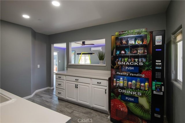 pantry with a wall unit AC