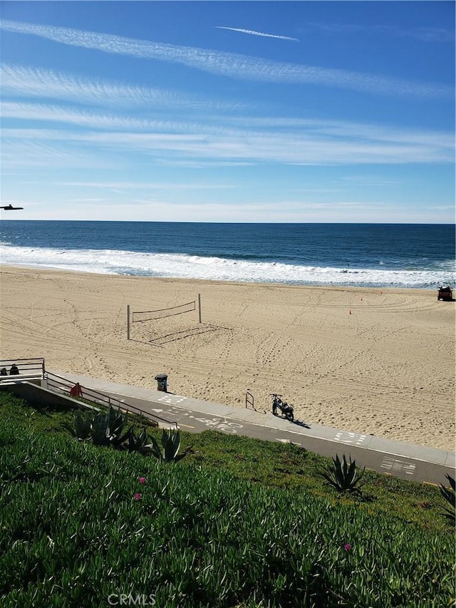 water view featuring a beach view