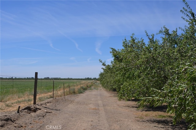 view of road featuring a rural view