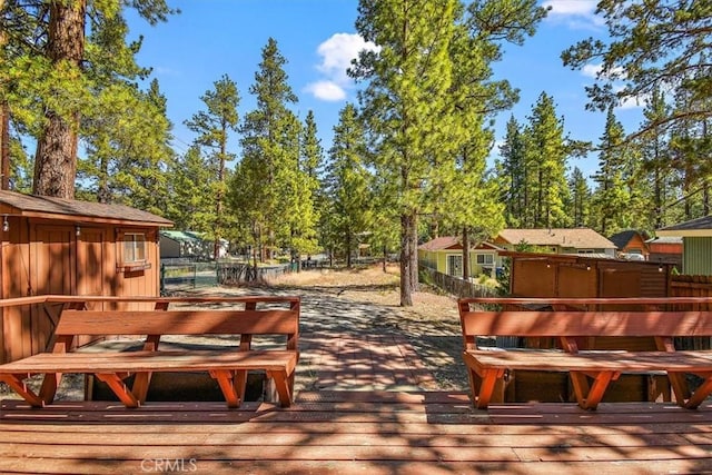 view of wooden terrace