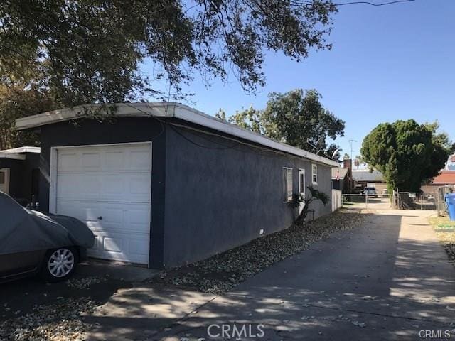 view of home's exterior featuring a garage