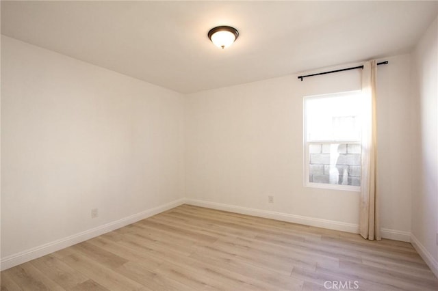 empty room featuring light wood-type flooring