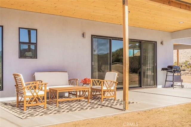 view of patio / terrace with area for grilling