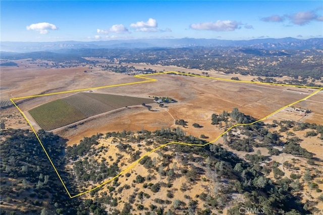 aerial view featuring a mountain view