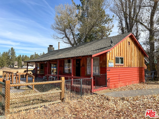 view of front of property with a porch