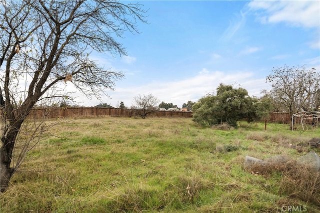 view of yard with a rural view