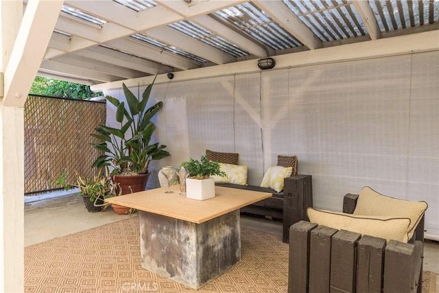 view of patio / terrace with a pergola