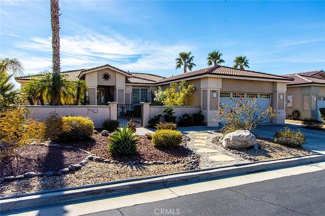 ranch-style house featuring a garage