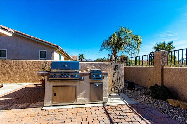 view of patio with grilling area