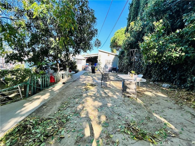 view of yard with a patio area